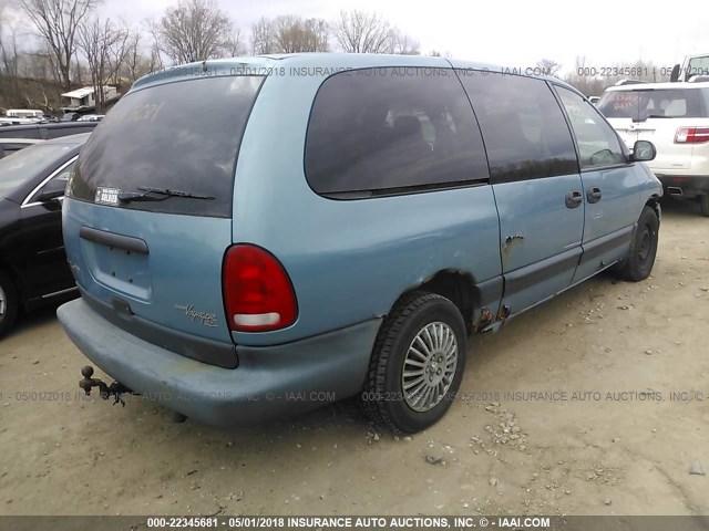 2P4GP44R8WR687605 - 1998 PLYMOUTH GRAND VOYAGER SE/EXPRESSO Light Blue photo 4