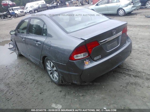 2HGFA169X9H508800 - 2009 HONDA CIVIC EXL ნაცრისფერი ფოტო 3