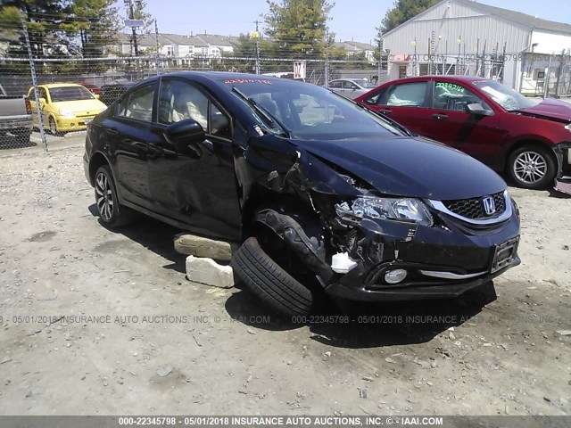 19XFB2F9XEE235607 - 2014 HONDA CIVIC EXL BLACK photo 1