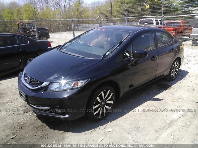 19XFB2F9XEE235607 - 2014 HONDA CIVIC EXL BLACK photo 2