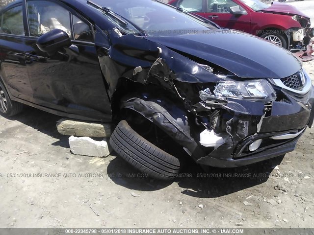 19XFB2F9XEE235607 - 2014 HONDA CIVIC EXL BLACK photo 6