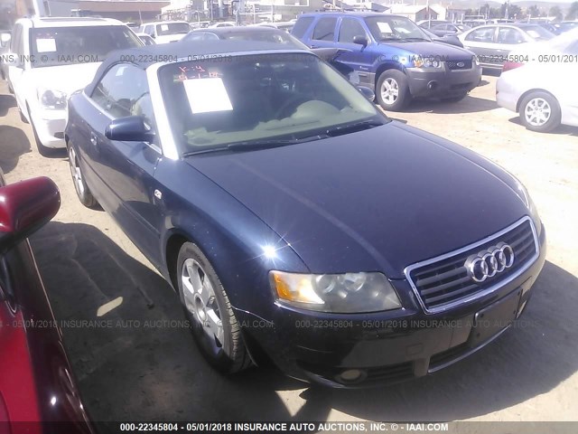 WAUAC48H75K008246 - 2005 AUDI A4 1.8 CABRIOLET BLUE photo 1