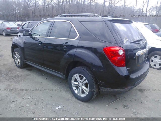 2GNFLEEK9D6353432 - 2013 CHEVROLET EQUINOX LT BLACK photo 3