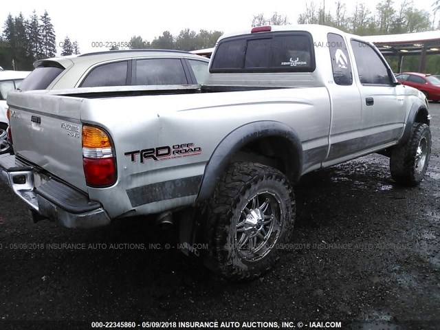 5TEWN72N24Z328264 - 2004 TOYOTA TACOMA XTRACAB TAN photo 4