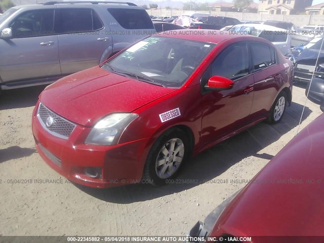 3N1AB6AP5CL702905 - 2012 NISSAN SENTRA 2.0/2.0S/SR/2.0SL RED photo 2