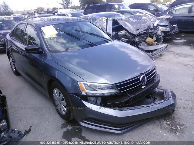 3VW267AJ5GM374471 - 2016 VOLKSWAGEN JETTA S GRAY photo 1