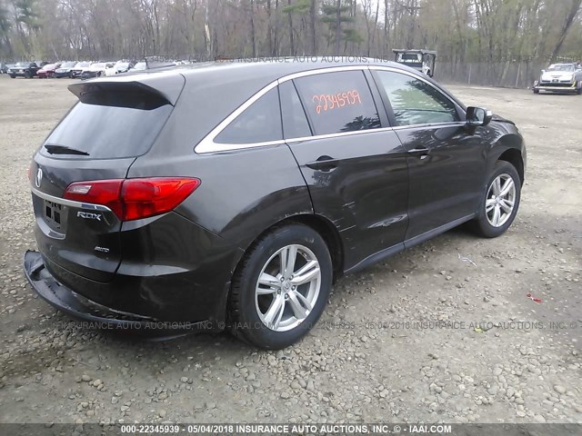 5J8TB4H5XEL008337 - 2014 ACURA RDX TECHNOLOGY BLACK photo 4