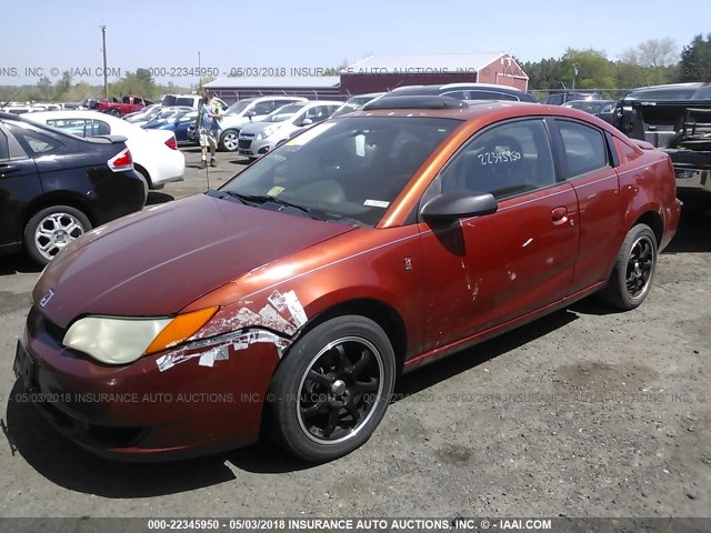 1G8AW12F53Z175381 - 2003 SATURN ION LEVEL 3 ORANGE photo 2