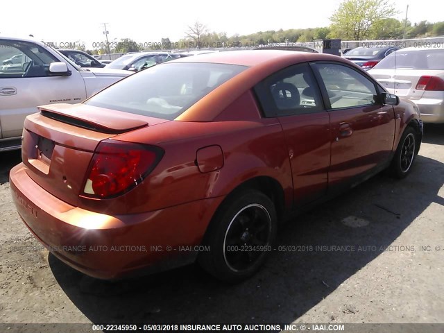 1G8AW12F53Z175381 - 2003 SATURN ION LEVEL 3 ORANGE photo 4