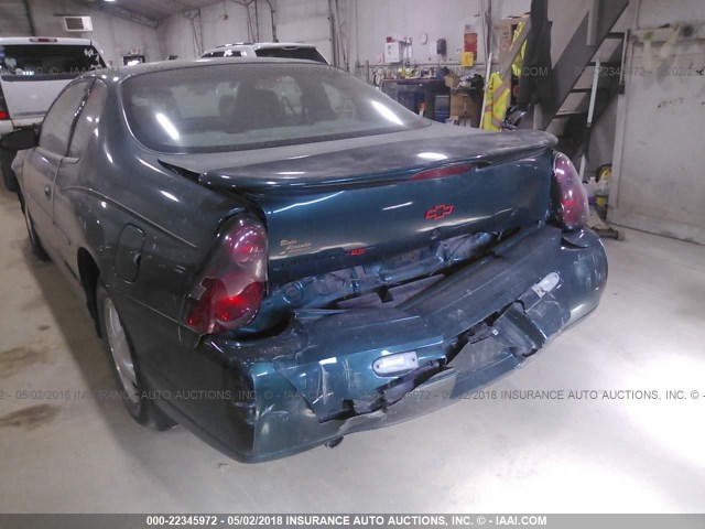 2G1WX12K2Y9187147 - 2000 CHEVROLET MONTE CARLO SS მწვანე ფოტო 6