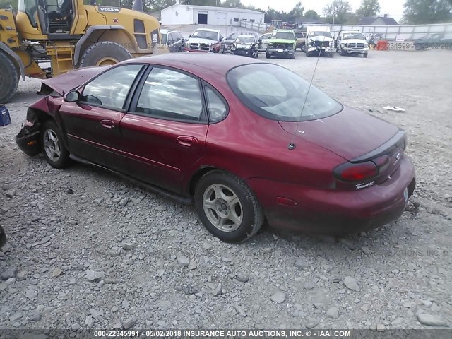 1FAFP53S7XA280851 - 1999 FORD TAURUS SE/COMFORT/SPORT RED photo 3