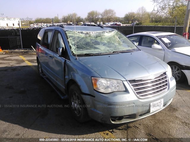 2A8HR54P58R679111 - 2008 CHRYSLER TOWN & COUNTRY TOURING Light Blue photo 1