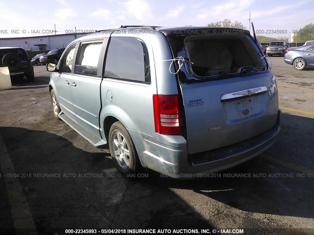 2A8HR54P58R679111 - 2008 CHRYSLER TOWN & COUNTRY TOURING Light Blue photo 3