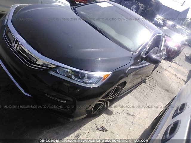 1HGCR2F50GA191488 - 2016 HONDA ACCORD SPORT 黑色 照片 2
