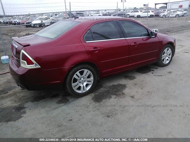 3FAHP08177R259449 - 2007 FORD FUSION SEL RED photo 4