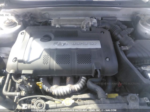 KMHDN56D05U155279 - 2005 HYUNDAI ELANTRA GLS/GT SILVER photo 10