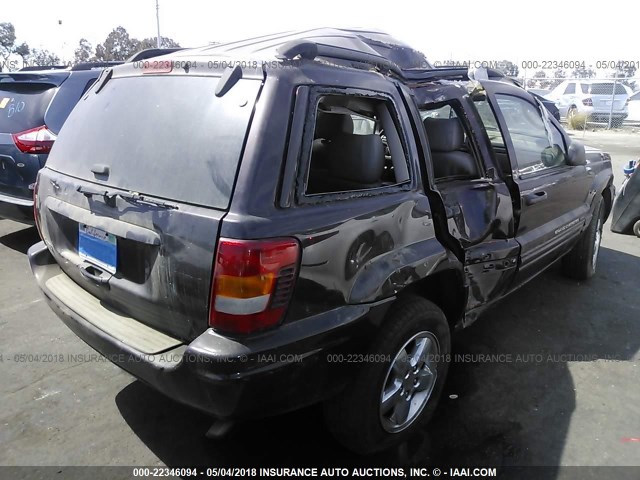 1J4GX58S84C199505 - 2004 JEEP GRAND CHEROKEE LIMITED MAROON photo 4