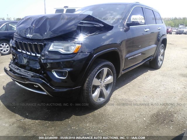 1C4RJFCG7FC791702 - 2015 JEEP GRAND CHEROKEE OVERLAND BLACK photo 2