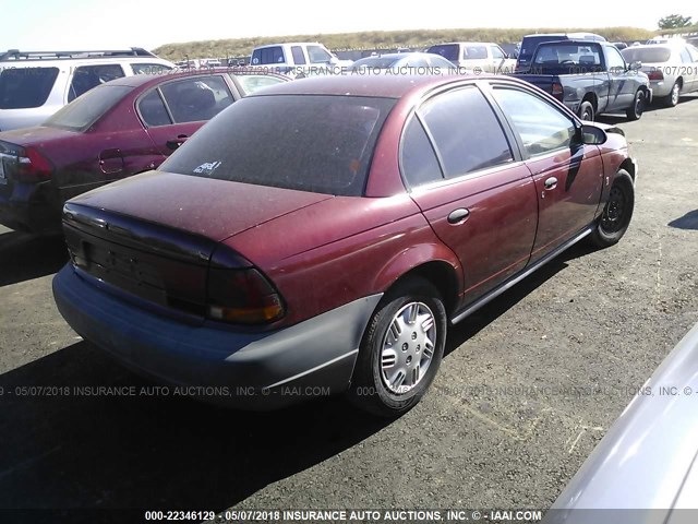 1G8ZF5284VZ243880 - 1997 SATURN SL MAROON photo 4