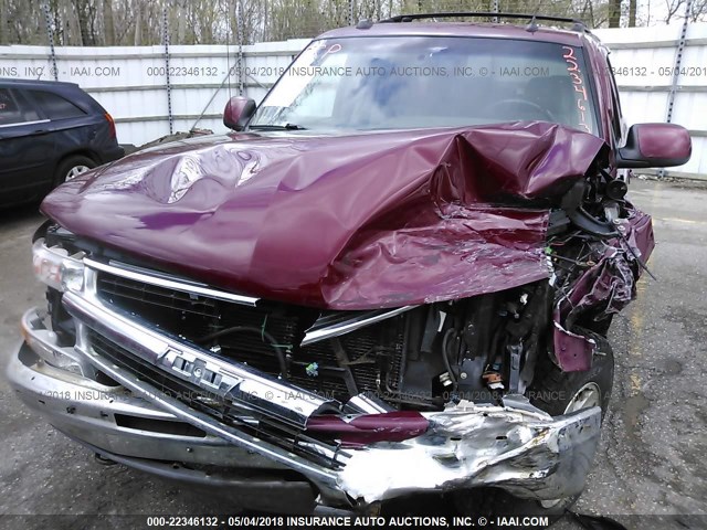 1GNEK13T55J181259 - 2005 CHEVROLET TAHOE K1500 MAROON photo 6