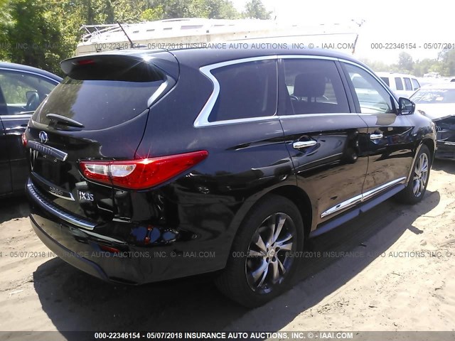 5N1AL0MN0DC314703 - 2013 INFINITI JX35 BLACK photo 4