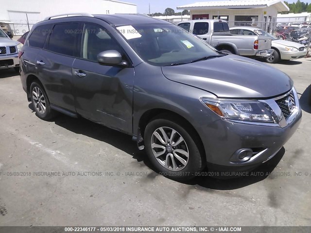 5N1AR2MNXFC659136 - 2015 NISSAN PATHFINDER S/SV/SL/PLATINUM 灰色 照片 1