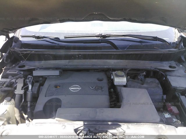 5N1AR2MNXFC659136 - 2015 NISSAN PATHFINDER S/SV/SL/PLATINUM 灰色 照片 10