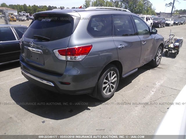 5N1AR2MNXFC659136 - 2015 NISSAN PATHFINDER S/SV/SL/PLATINUM 灰色 照片 4