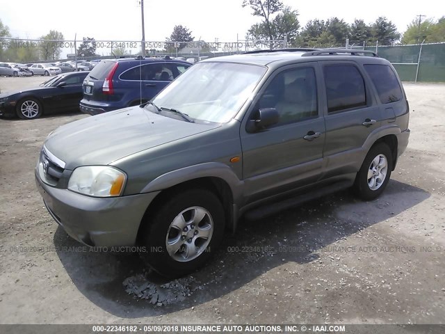 4F2CU08162KM63931 - 2002 MAZDA TRIBUTE LX/ES GREEN photo 2