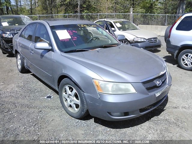 5NPEU46F76H125201 - 2006 HYUNDAI SONATA GLS/LX SILVER photo 1