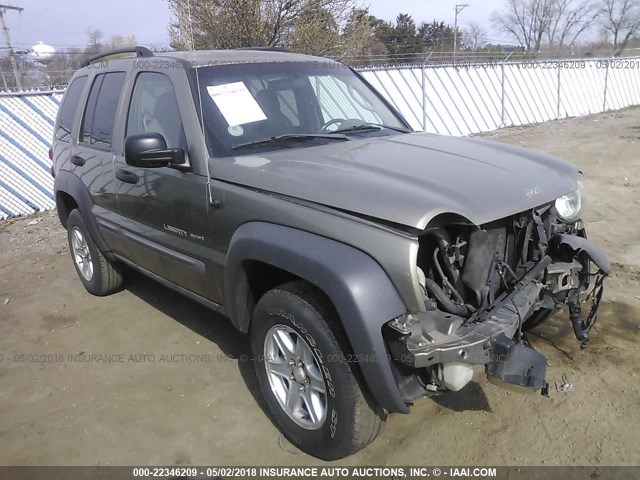 1J4GL48K33W575854 - 2003 JEEP LIBERTY SPORT/FREEDOM BROWN photo 1