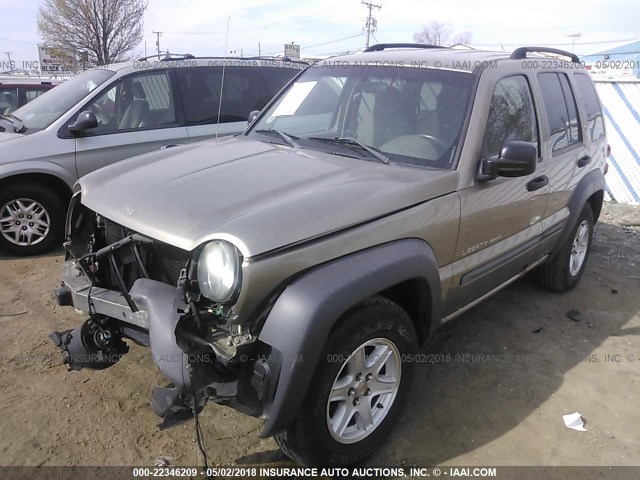 1J4GL48K33W575854 - 2003 JEEP LIBERTY SPORT/FREEDOM ყავისფერი ფოტო 2