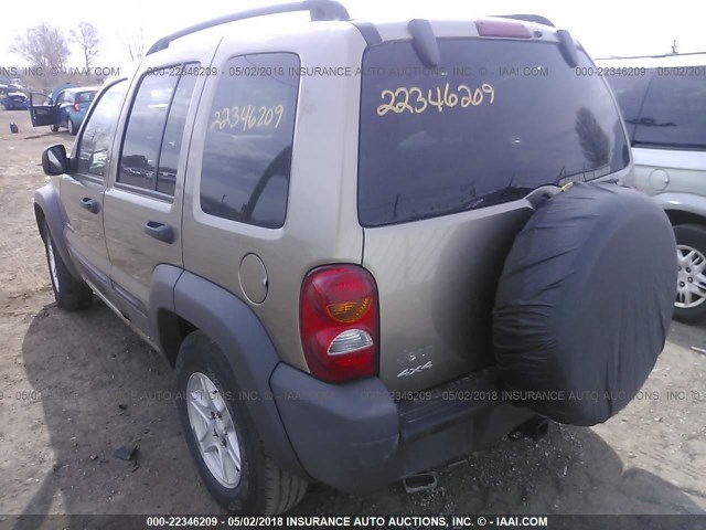 1J4GL48K33W575854 - 2003 JEEP LIBERTY SPORT/FREEDOM BROWN photo 3