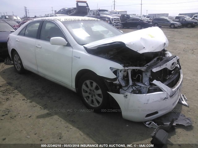 4T1BB46K67U009920 - 2007 TOYOTA CAMRY NEW GENERAT HYBRID WHITE photo 1