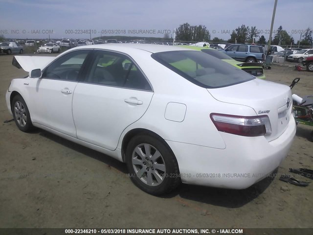 4T1BB46K67U009920 - 2007 TOYOTA CAMRY NEW GENERAT HYBRID WHITE photo 3