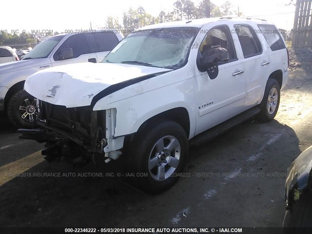 1GNFC13C58R256906 - 2008 CHEVROLET TAHOE C1500 WHITE photo 2