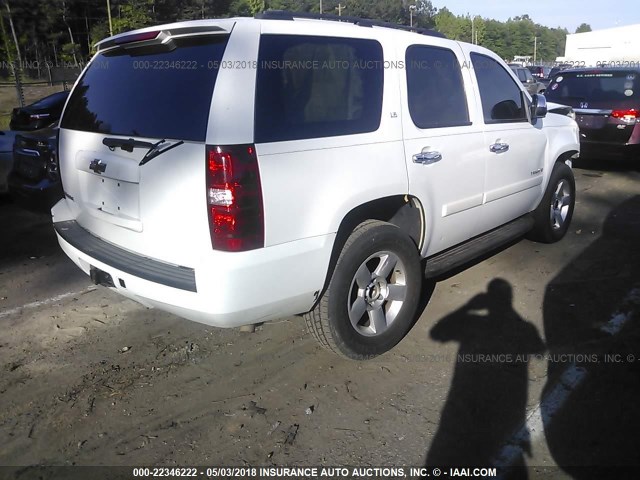 1GNFC13C58R256906 - 2008 CHEVROLET TAHOE C1500 WHITE photo 4