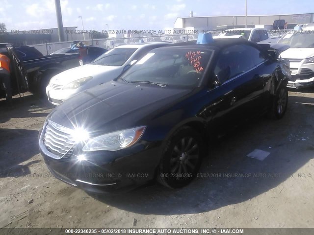 1C3BCBEB1CN191008 - 2012 CHRYSLER 200 TOURING Dark Blue photo 2