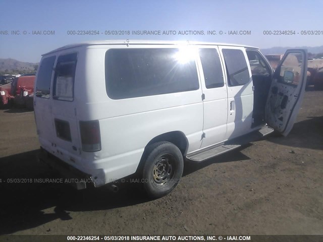 1FDRE11W84HA93984 - 2004 FORD ECONOLINE E150 WAGON WHITE photo 4