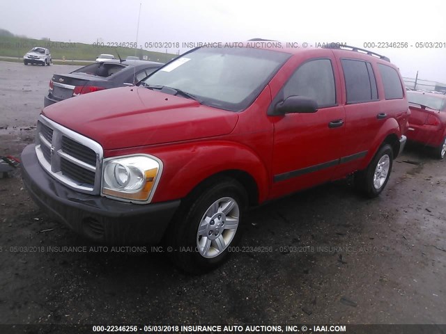 1D4HB38NX5F601762 - 2005 DODGE DURANGO ST RED photo 2