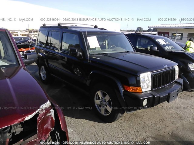 1J8HG48K76C268765 - 2006 JEEP COMMANDER BLACK photo 1
