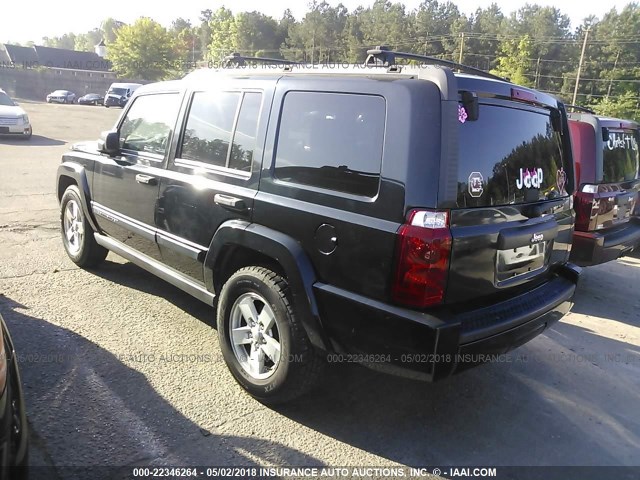 1J8HG48K76C268765 - 2006 JEEP COMMANDER BLACK photo 3
