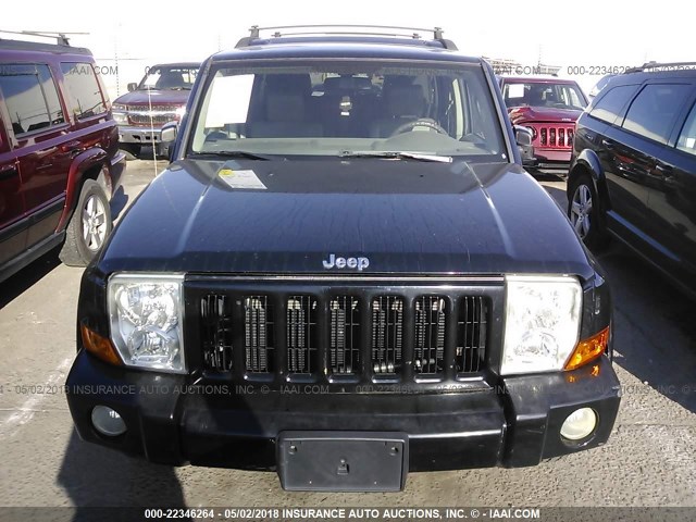 1J8HG48K76C268765 - 2006 JEEP COMMANDER BLACK photo 6