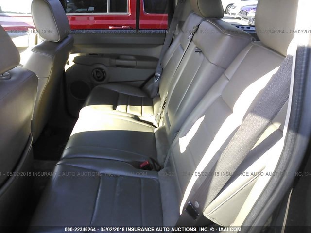 1J8HG48K76C268765 - 2006 JEEP COMMANDER BLACK photo 8