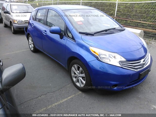 3N1CE2CP5EL388519 - 2014 NISSAN VERSA NOTE S/S PLUS/SV/SL BLUE photo 1