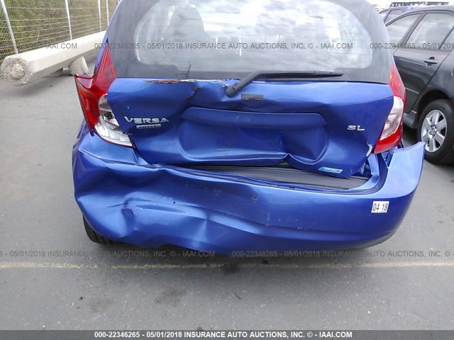 3N1CE2CP5EL388519 - 2014 NISSAN VERSA NOTE S/S PLUS/SV/SL BLUE photo 6