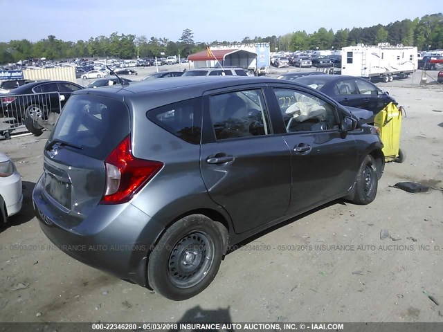 3N1CE2CP2GL406574 - 2016 NISSAN VERSA NOTE S/S PLUS/SV/SL/SR GRAY photo 4