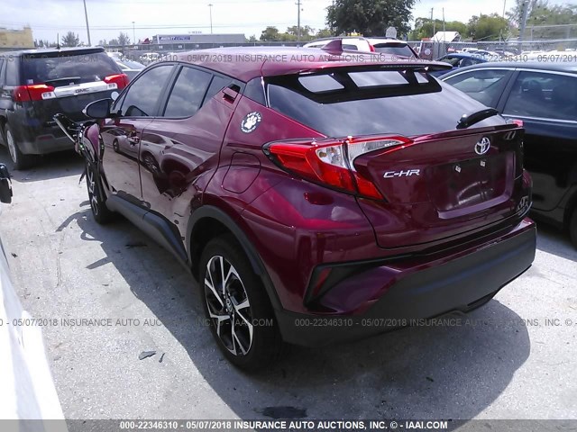 NMTKHMBX9JR038391 - 2018 TOYOTA C-HR XLE/XLE PREMIUM RED photo 3