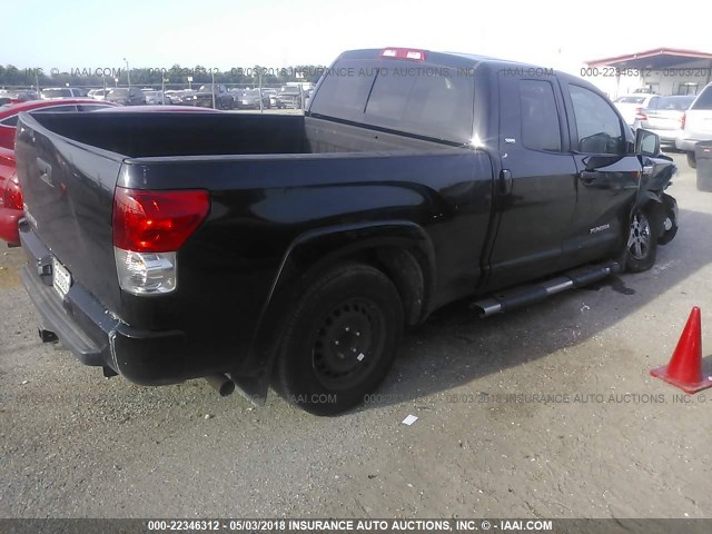 5TFRV541X8X039237 - 2008 TOYOTA TUNDRA DOUBLE CAB/DOUBLE CAB SR5 BLACK photo 4