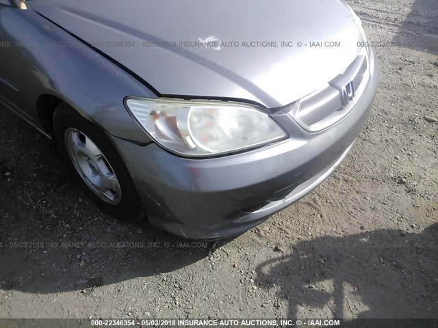 JHMES96654S022200 - 2004 HONDA CIVIC HYBRID GRAY photo 6